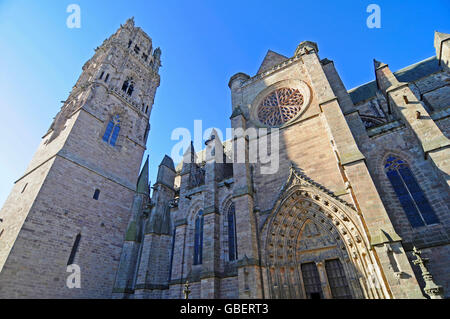 Rodez Cathedral, Rodez, Department Aveyron, Midi-Pyrenees, France / Rodes, Cathedrale Notre-Dame de Rodez Stock Photo