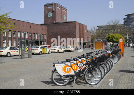 Metrorad-Ruhr, bike rental station, railway station, Oberhausen, North Rhine-Westphalia, Germany Stock Photo