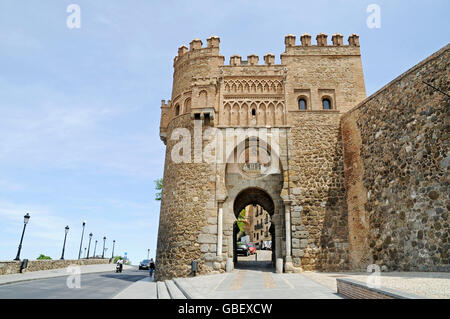 Puerta del Sol, city gate, Toledo, Castile-La Mancha, Spain Stock Photo