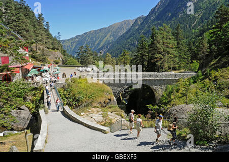 Pont d'Espagne, Ppanish bridge, Cauterets, Midi Pyrenees, Pyrenees, Department Hautes-Pyrenees, France Stock Photo