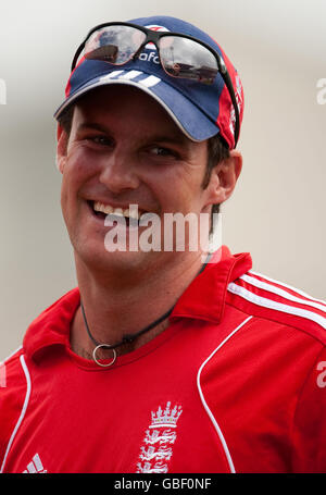 Cricket - England Nets Session - Day Two - Kensington Oval. England captain Andrew Strauss during a nets session at Kensington Oval, Bridgetown, Barbados. Stock Photo