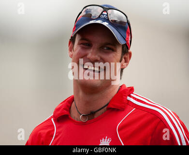 Cricket - England Nets Session - Day Two - Kensington Oval. England captain Andrew Strauss during a nets session at Kensington Oval, Bridgetown, Barbados. Stock Photo