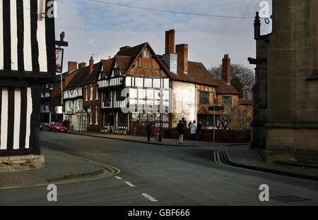 Nash House and the site of New Place, Stratford-upon-Avon, William Shakespeare's final home and place of his death in 1616. Stock Photo