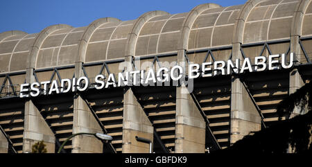 Travel Stock, Madrid, February 2009. General view of the Estadio Santiago Bernabeu in Madrid, Spain Stock Photo