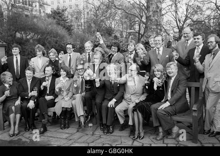 Media - Thames Television New Contract Stars - London - 1982 Stock Photo