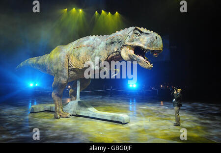 Ellis O'Brien at Walking With Dinosaurs, The Arena Spectacular, as it is launched at the O2 in London. Stock Photo