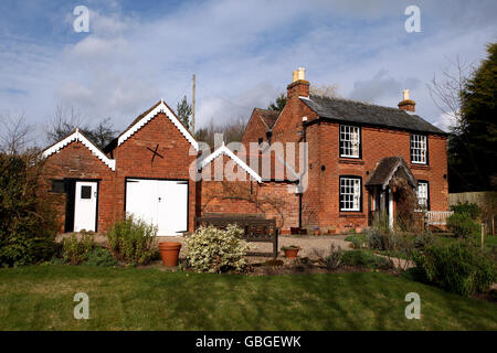 Exterior view of the birthplace of Sir Edward Elgar in Broadheath, Worcestershire. Stock Photo