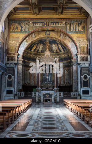 Rome. Italy. Basilica di Santa Prassede all’Esquilino, 9th C. Stock Photo