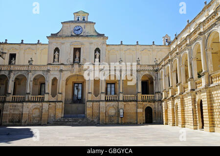 Episcopio palace, episcopal palace, Piazza Duomo, square, Lecce, Puglia, Italy Stock Photo