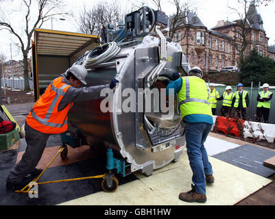 MRI scanner installed in Glasgow hospital Stock Photo