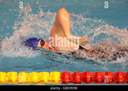 Swansea University Performance Swimming's Stephanie Millward competes in the Women's Open 400m IM during the British Gas Swimming Championships 2009 Stock Photo