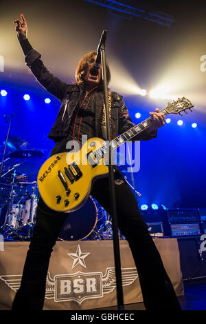 Ricky Warwick of Black Star Riders performing on stage at the O2 ABC, Glasgow Stock Photo