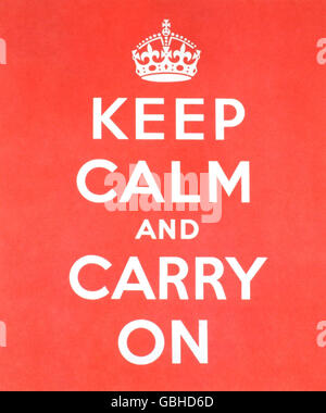 Keep calm and carry on Stock Photo