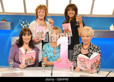 (From left to right) Coleen Nolan, Sherrie Hewson, Carol McGiffin, Jane McDonald and Denise Welch are seen celebrating with their No1 best selling book Loose Women Girl's Night In, at the London Studios. Stock Photo