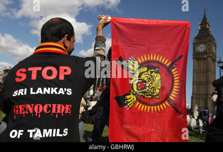 Tamils protest in Westminster Stock Photo