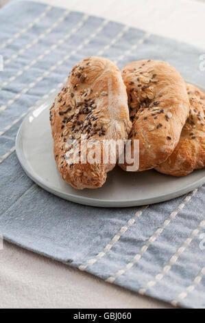 pita bread with flax seeds and cereals Stock Photo