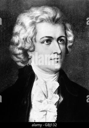 Wolfgang Amadeus Mozart (1756–1791). Portrait published by Detroit Publishing Co between 1915 and 1925 Stock Photo
