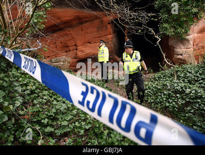 Cave roof collapse Stock Photo