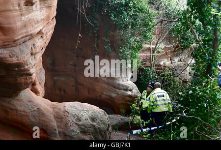 Cave roof collapse Stock Photo