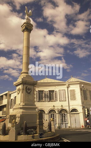 the city of St Denis on the Island of La Reunion in the Indian Ocean in Africa. Stock Photo