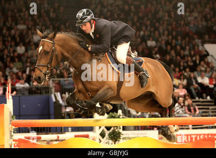 Equestrian - British Open Show Jumping Championships - LG Arena Stock Photo