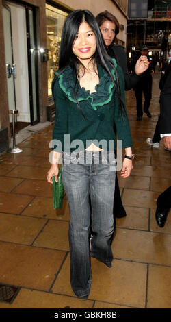 Musician Vanessa Mae leaves the launch party for the new Michael Kors flagship store, on New Bond Street, London. Stock Photo