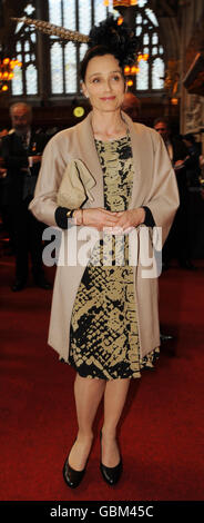 Actress Kristin Scott Thomas at a Guildhall reception following a service at St Paul's Cathedral to mark the Centenary of Naval Aviation. Miss Scott Thomas, who lost her father, a Fleet Air Arm Pilot in a Sea Vixen in 1966, and later her step father, also Fleet Air Arm pilot in a Phantom in 1971, spoke at the service. Stock Photo