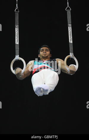 Gymnastics - Glasgow 2009 Grand Prix - Day One - Kelvin Hall International Sports Arena. Jordan's Ali Al-Asi during the Glasgow Grand Prix at Kelvin Hall, Glasgow. Stock Photo