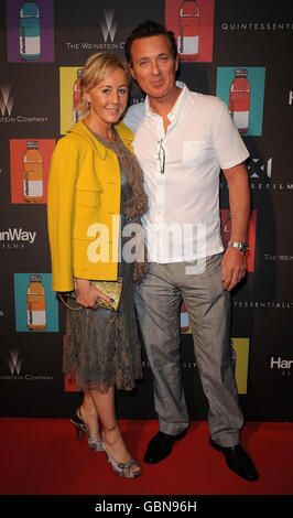 Martin and Shirley Kemp arrive at the party for new film 'Nowhere Boy' hosted by Quintessentially at the La Plage Vitaminwater in Cannes, France. Stock Photo