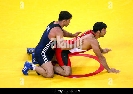 Wrestling - Athens Olympic Games 2004 - Men's Greco-Roman 96kg - Bronze Medal Match Stock Photo