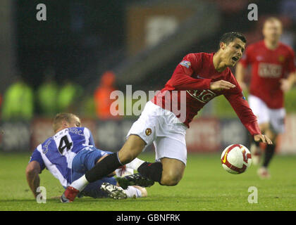 Soccer - Barclays Premier League - Wigan Athletic v Manchester United - JJB Stadium Stock Photo