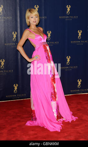 Paris Hilton arrives for the opening party of the Mardan Palace hotel in Antalya, Turkey. Stock Photo