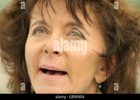 Ruth Padel speaks at The Hay Festival Stock Photo