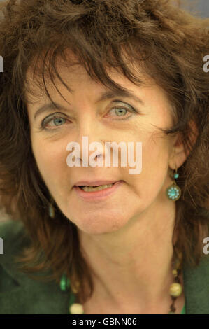 Ruth Padel speaks at The Hay Festival Stock Photo