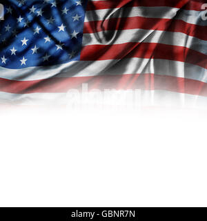 American flag on plain background Stock Photo