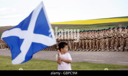 45 Commando Royal Marines return from Afghanistan Stock Photo