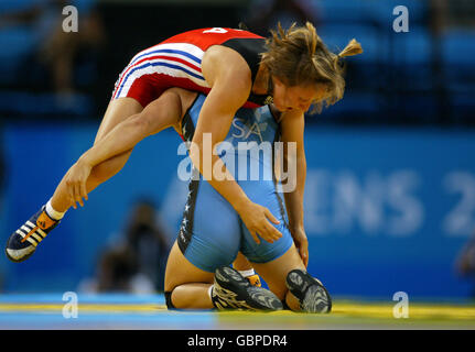 Wrestling - Athens Olympic Games 2004 - Women's 48 KG - Bronze Medal Match Stock Photo