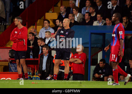 Soccer - FA Barclays Premiership - Crystal Palace v Chelsea. Crystal Palace Iain Dowie watches his team lose Stock Photo