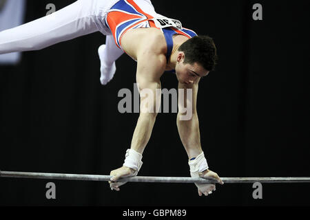 Gymnastics - Glasgow 2009 Grand Prix - Day One - Kelvin Hall International Sports Arena. Great Britain's Kristian Thomas during the Glasgow Grand Prix at Kelvin Hall, Glasgow. Stock Photo