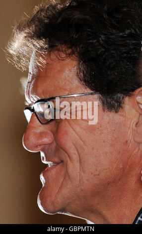 Soccer - FIFA World Cup 2010 - Qualifying Round - Group Six - Kazakhstan v England - England Press Conference - Intercontinen.... England manager Fabio Capello during a press conference at The Intercontinental Hotel, Almaty, Kazakhstan. Stock Photo