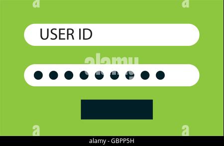 user id and password icon Stock Vector
