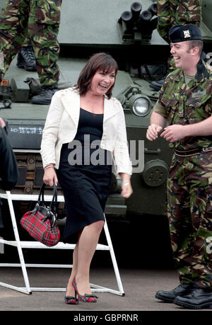 Lorraine Kelly launches Armed Forces Day at the Redford Barracks, Edinburgh. Stock Photo