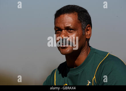 Rugby Union - South Africa Training Session - Fourways High School. South Africa coach Peter de Villiers during training at Fourways High School, Johannesburg, South Africa. Stock Photo