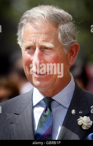 The Prince of Wales during a visit to the National Piping Centre in Glasgow. Stock Photo