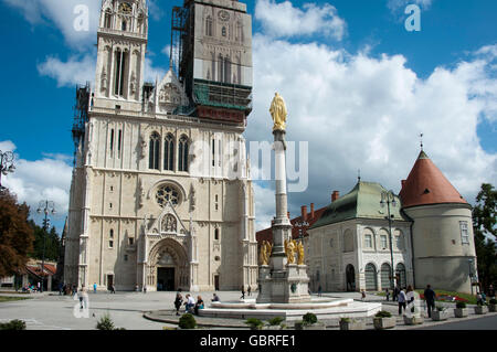 Cathedral of the Assumption Blessed Virgin Mary,  Zagreb, Croatia Stock Photo