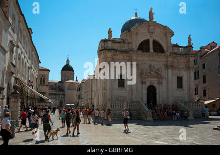 St Blaise Church, old town, Dubrovnik, Dalmatia, Croatia  Sveti Vlaho Church Stock Photo