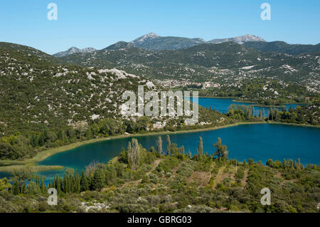 Bacina lakes, Ploce, Dubrovnik-Neretva, Dalmatia, Croatia Stock Photo