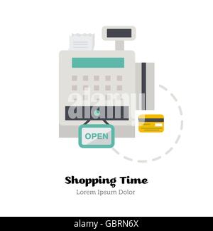 Credit cards accepted. Vector Illustration. Stock Vector