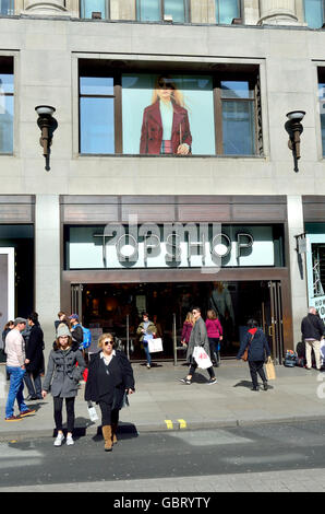 London, England, UK. Topshop store in Oxford Circus Stock Photo