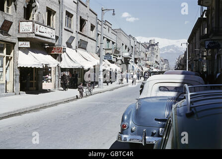 geography / travel, Iran, Tehran, city view / cityscapes, street scene, 1955, Additional-Rights-Clearences-Not Available